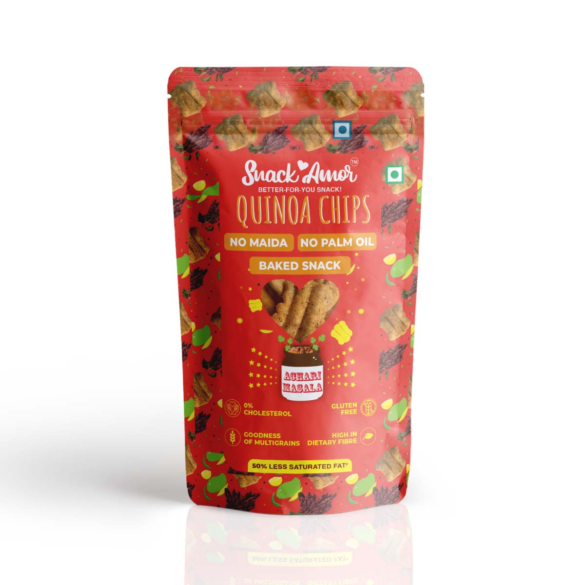 SnackAmor Quinoa Chips - (50g) | Achari Masala