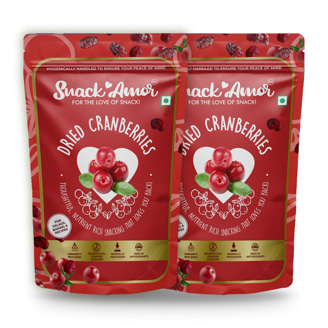 SnackAmor's Premium International Dried Cranberry (Sliced) - 175g - Snack Amor