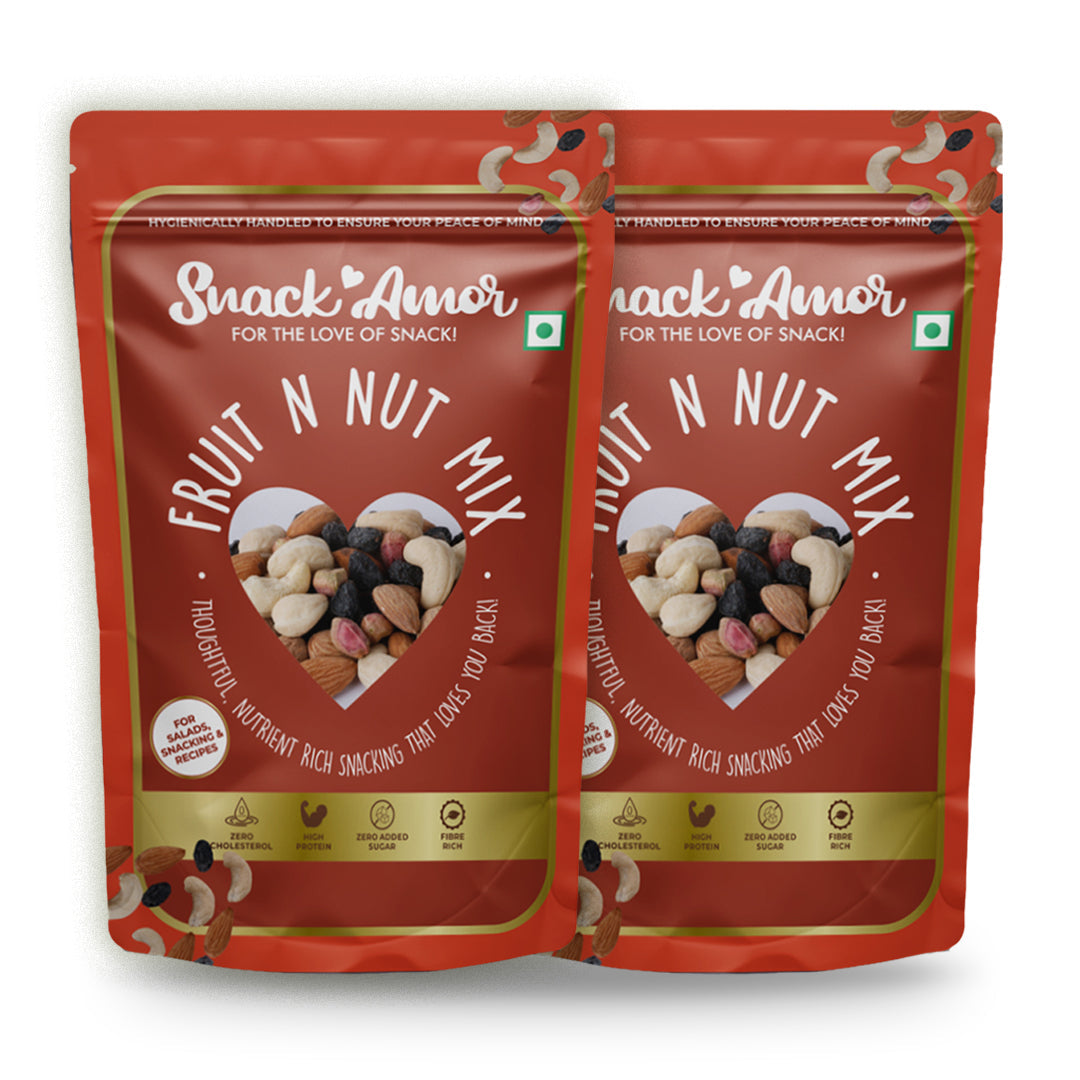SnackAmor Premium Fruit n Nut Mix (200g) - Almond | Cashew | Pistachios | Black Raisins - Snack Amor