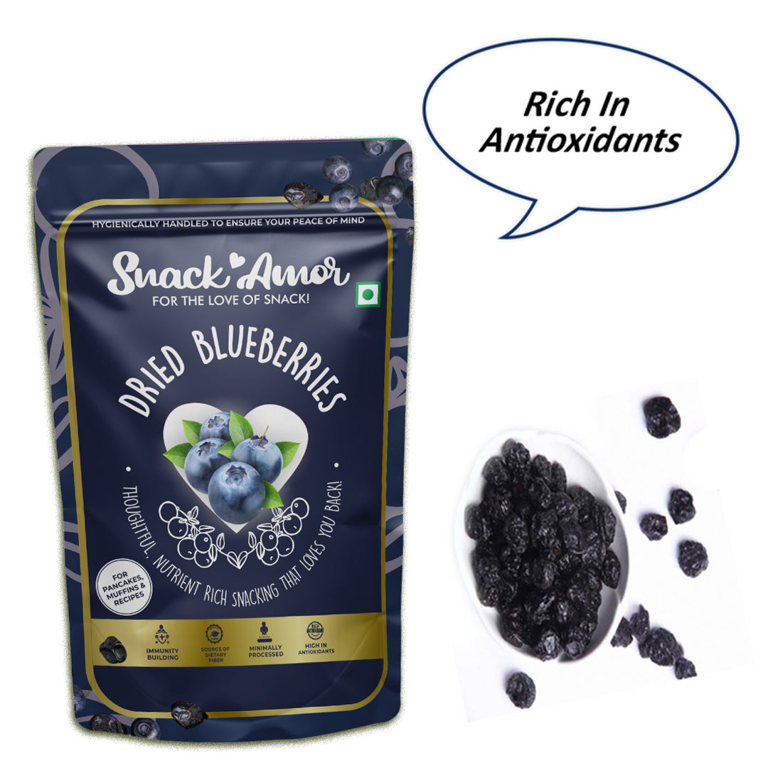 SnackAmor's Premium International Dried Blueberry - 100g - Snack Amor