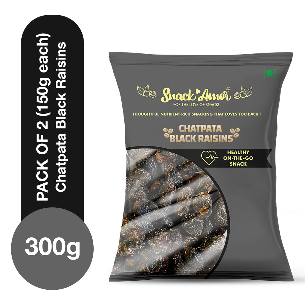 SnackAmor Chatpata Black Raisins - Snack Amor