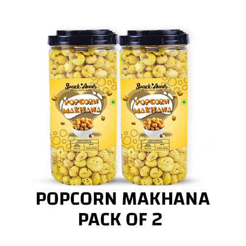 SnackAmor Crunchy Popcorn Makhana Jars - Desi Style (125g each) - Snack Amor