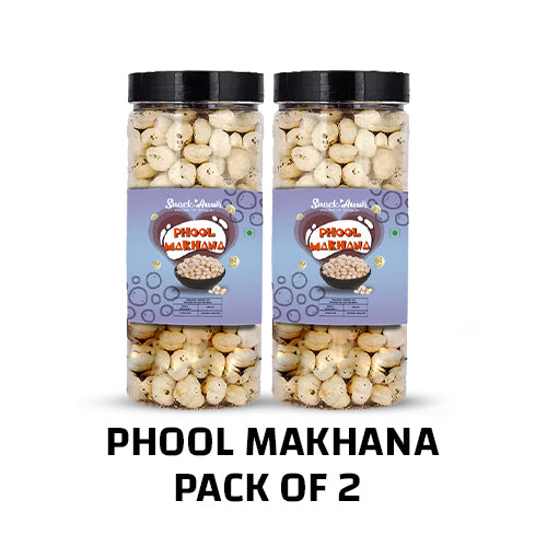 SnackAmor Phool Makhana Jars – Fit for Fasting, Prasad (125gm each) - Snack Amor
