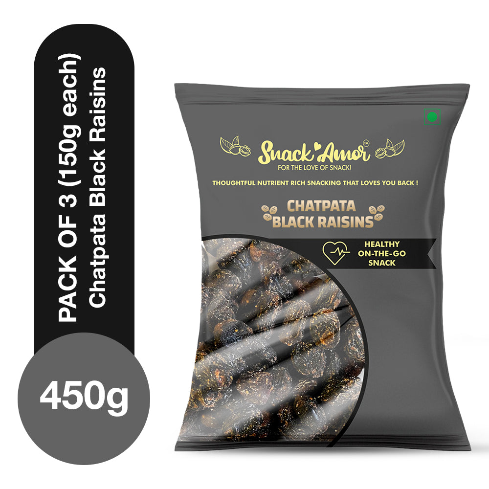 SnackAmor Chatpata Black Raisins - Snack Amor