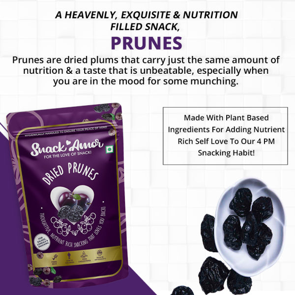 SnackAmor's Premium International Dried Prunes - 200g - Snack Amor