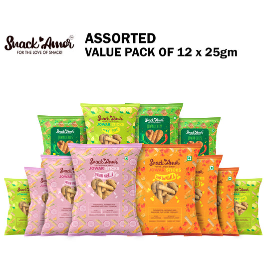 SnackAmor Assorted Value Pack of 12 - Snack Amor