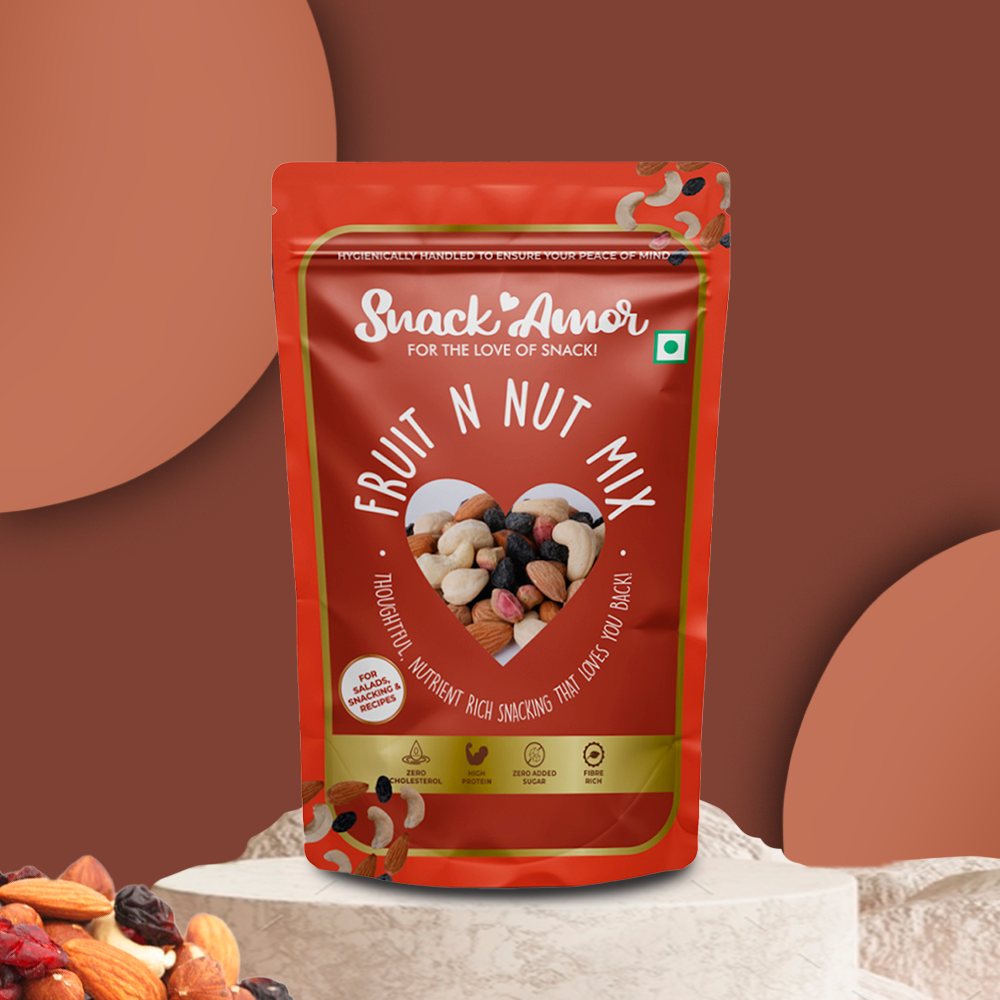 SnackAmor Premium Fruit n Nut Mix (200g) - Almond | Cashew | Pistachios | Black Raisins - Snack Amor
