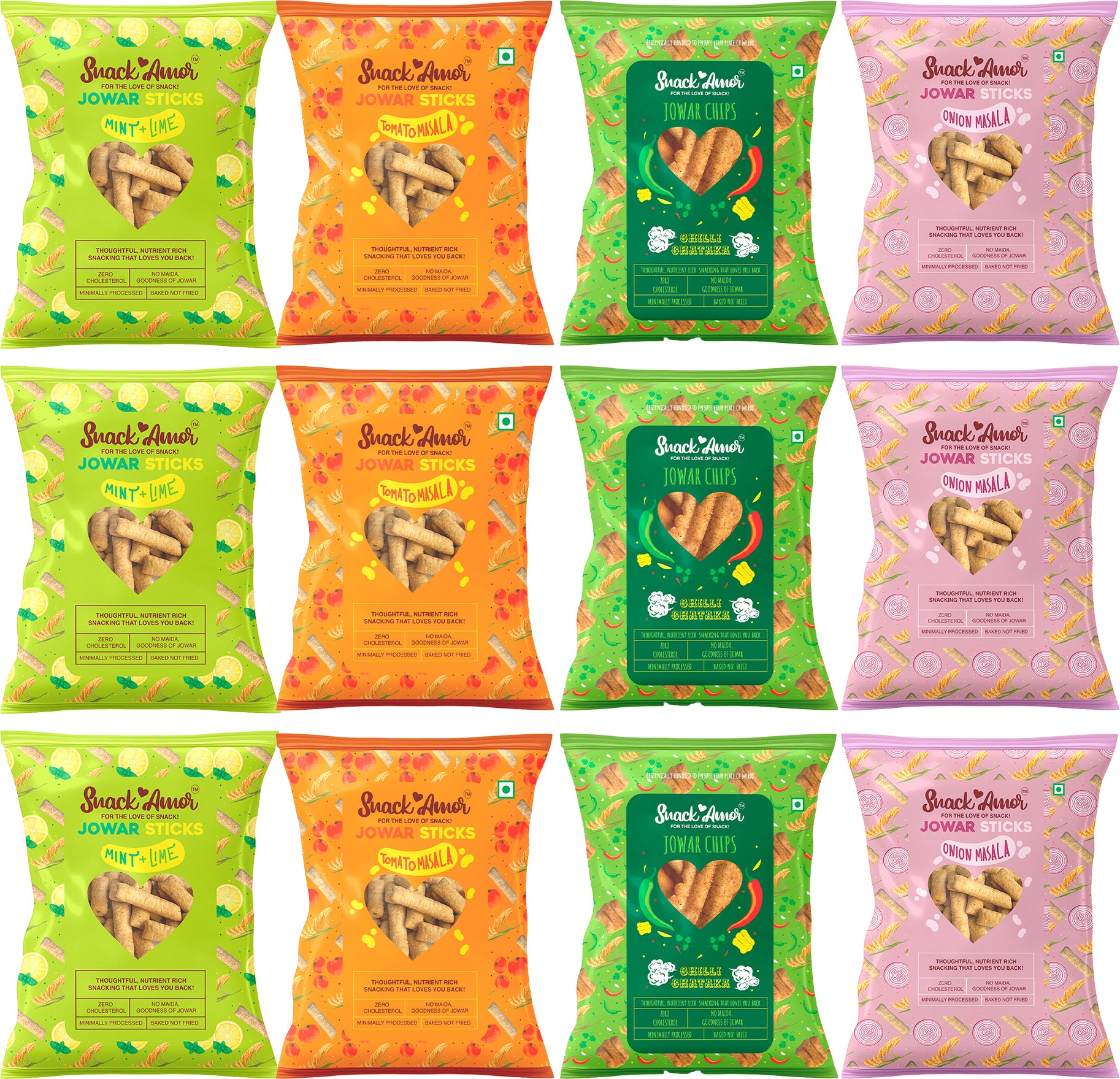 SnackAmor Assorted Value Pack of 12 - Snack Amor