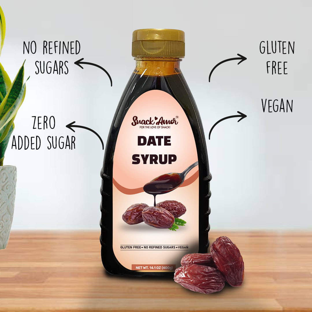 SnackAmor's Natural Date Syrup - Vegan (400gm) - Snack Amor