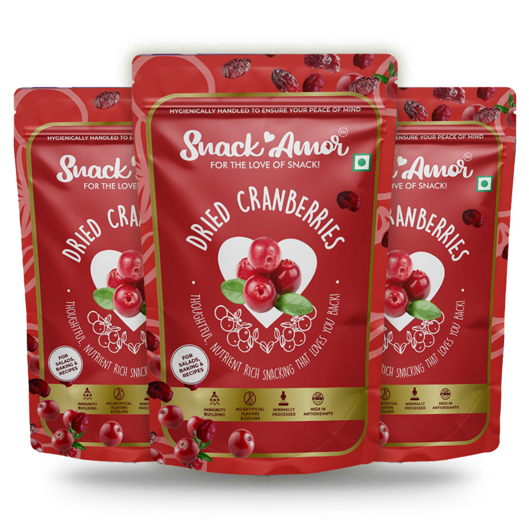 SnackAmor's Premium International Dried Cranberry (Sliced) - 175g - Snack Amor