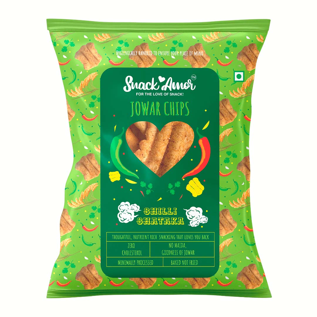 Jowar Chips Value Pack of 12 - Snack Amor