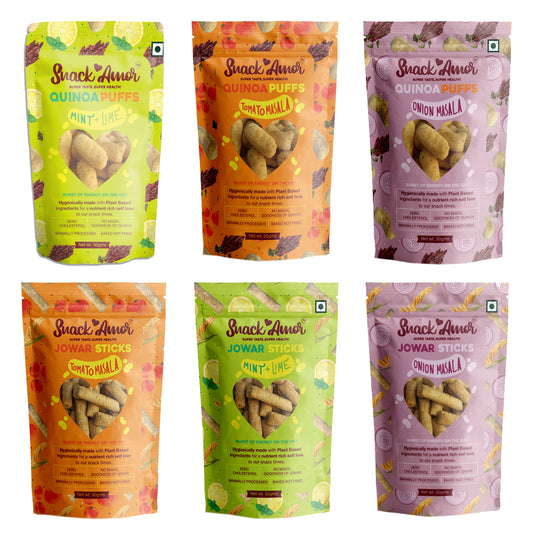 SnackAmor Tea Time Healthy Snacks (Pack of 6 - 300g) - Snack Amor