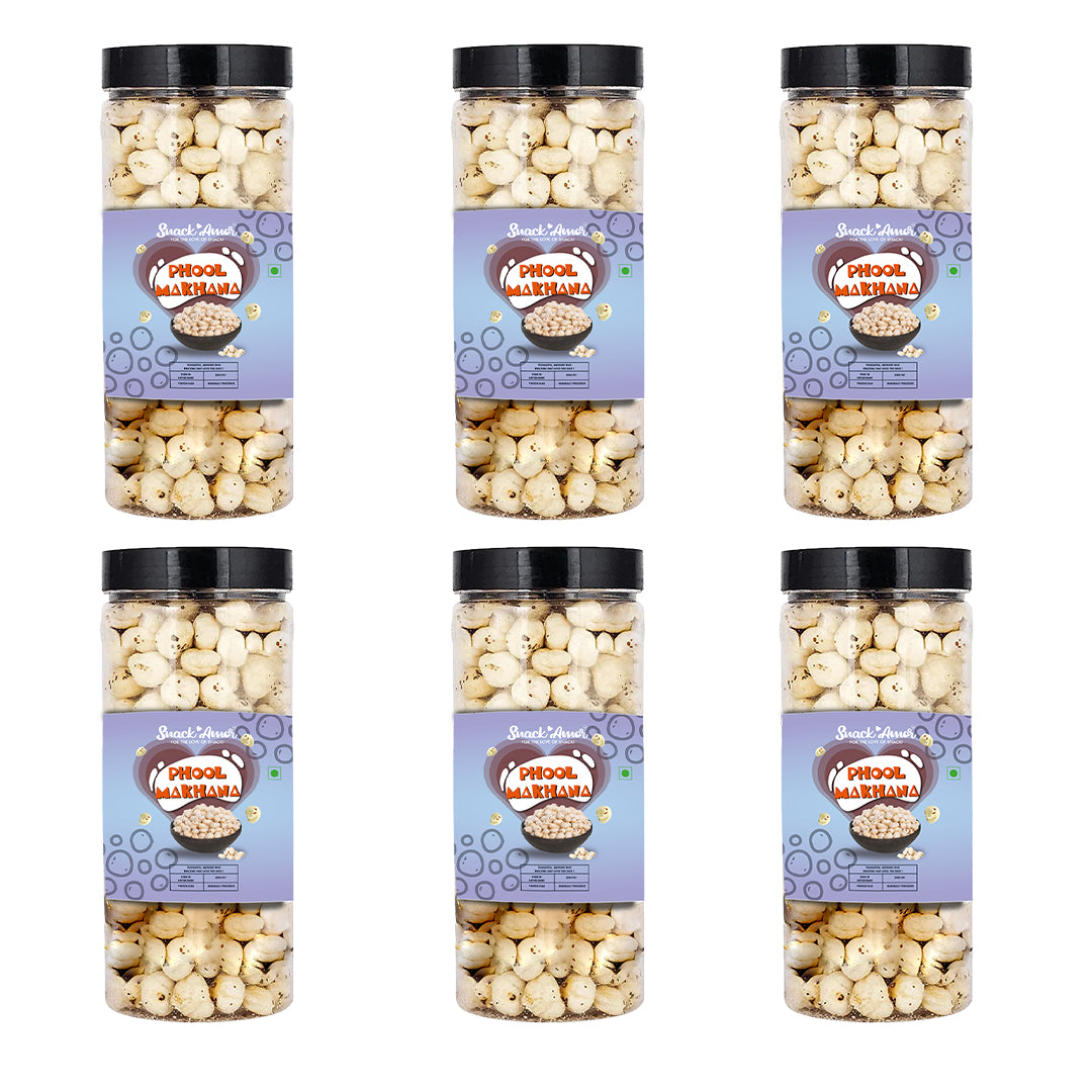 SnackAmor Phool Makhana Jars – Fit for Fasting, Prasad  (55gm each) - Snack Amor