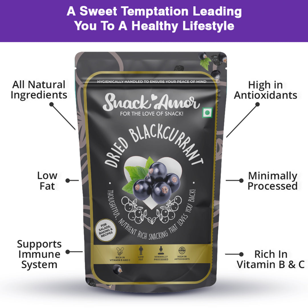 SnackAmor's Premium International Dried Blackcurrants - 100g - Snack Amor