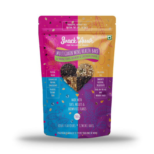 SnackAmor Multigrain Mini Health Bars - (150g) - Snack Amor