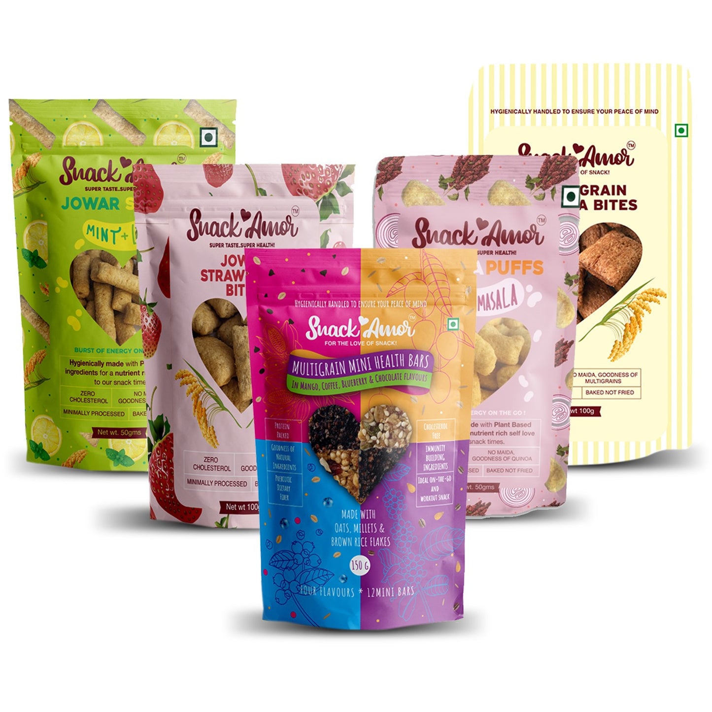 SnackAmor On The Go Healthy Bites (Pack of 5 - 500g) - Snack Amor